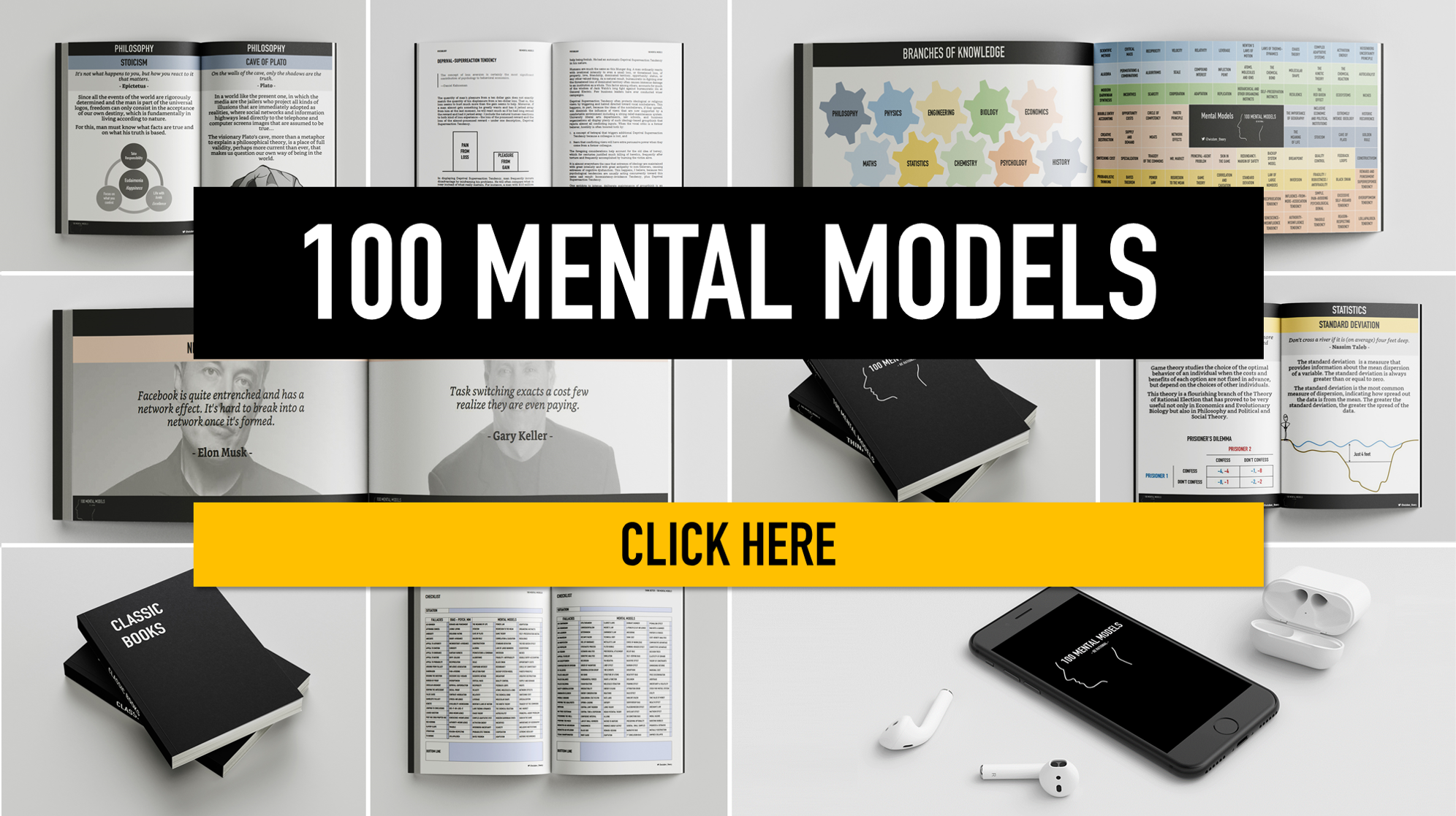 100 MENTAL MODELS explores 100 essential mental models from diverse fields, offering powerful tools for navigating challenges and making informed decisions.